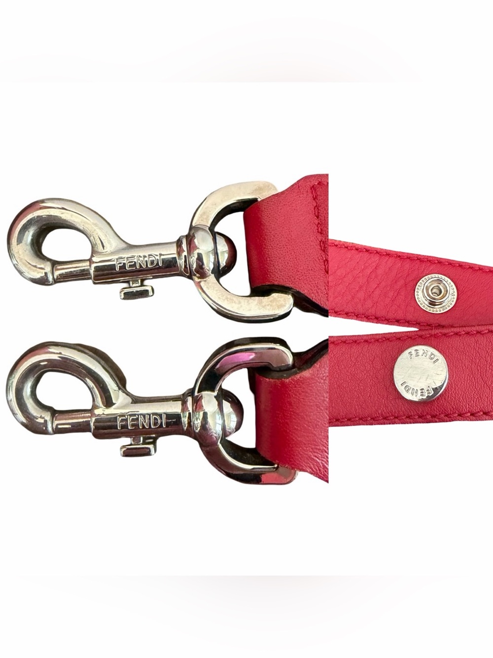 Fendi 8BL124 By the Way Medium Leather Red 2way Crossbody Handbag Made in Italy - Picture 8 of 17